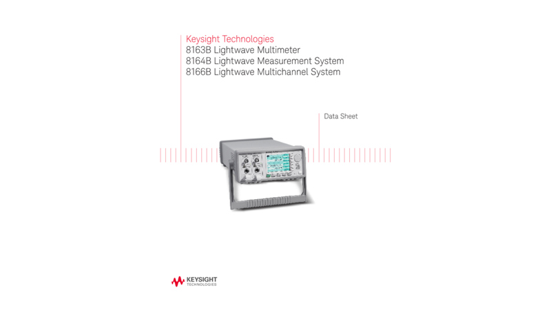 8163B Lightwave Multimeter, 8164B  Measurement System, 8166B Multichannel